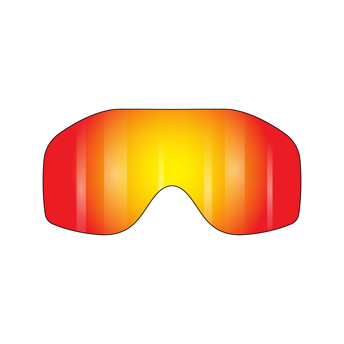 VonZipper Sizzle Spare Lexan Lens - Clear Chrome Orange