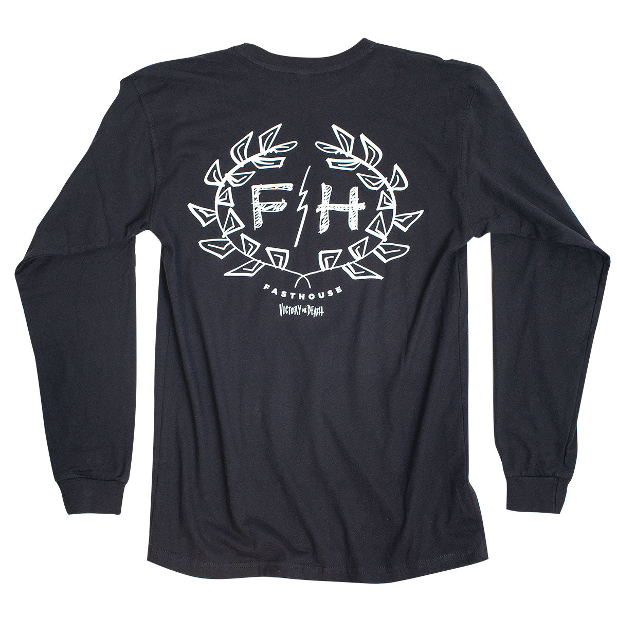 Victory Wreath LS Tee - Black
