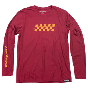 Vortex Long Sleeve Tee - Cardinal