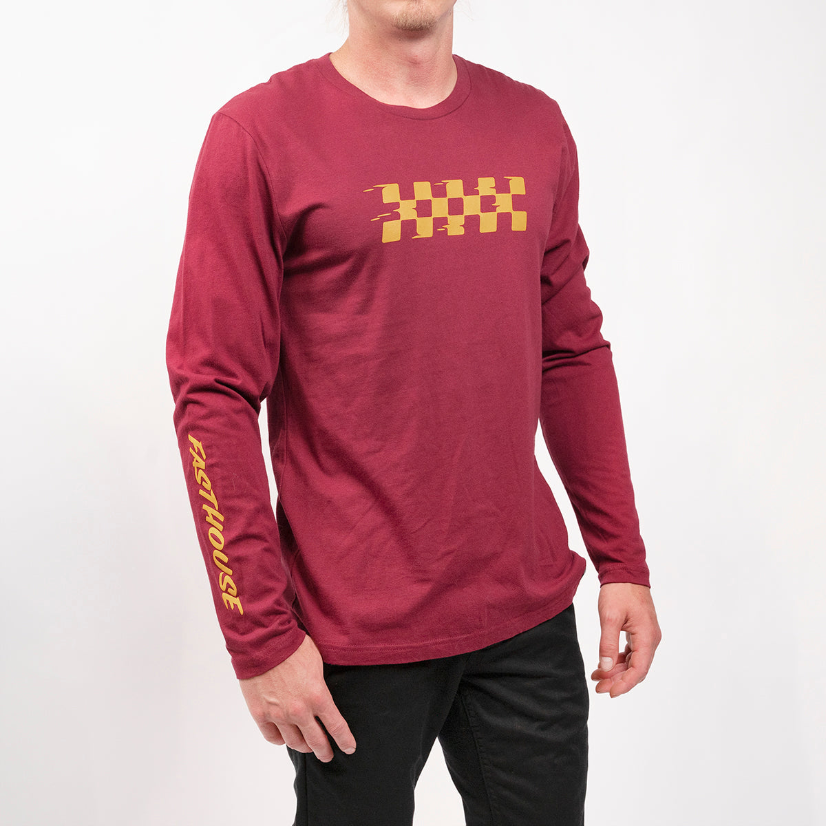 Vortex Long Sleeve Tee - Cardinal