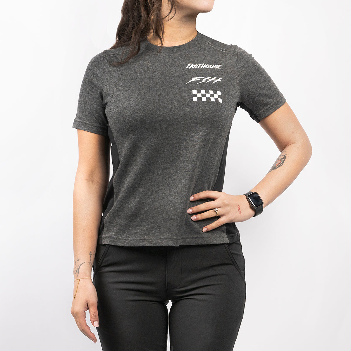 Evoke SS Women's Tech Tee - Charcoal Heather