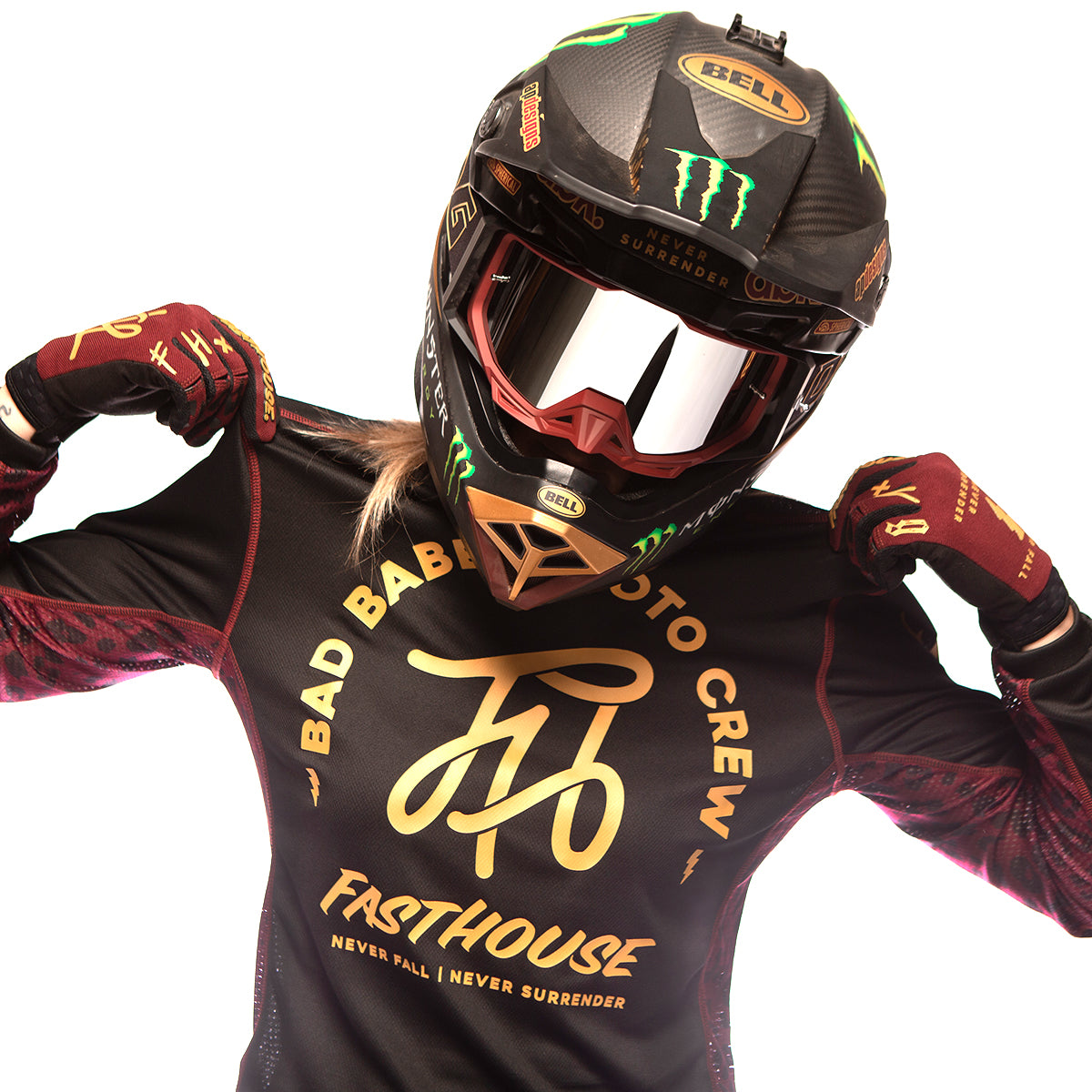 Grindhouse Golden Script Women's Jersey - Black