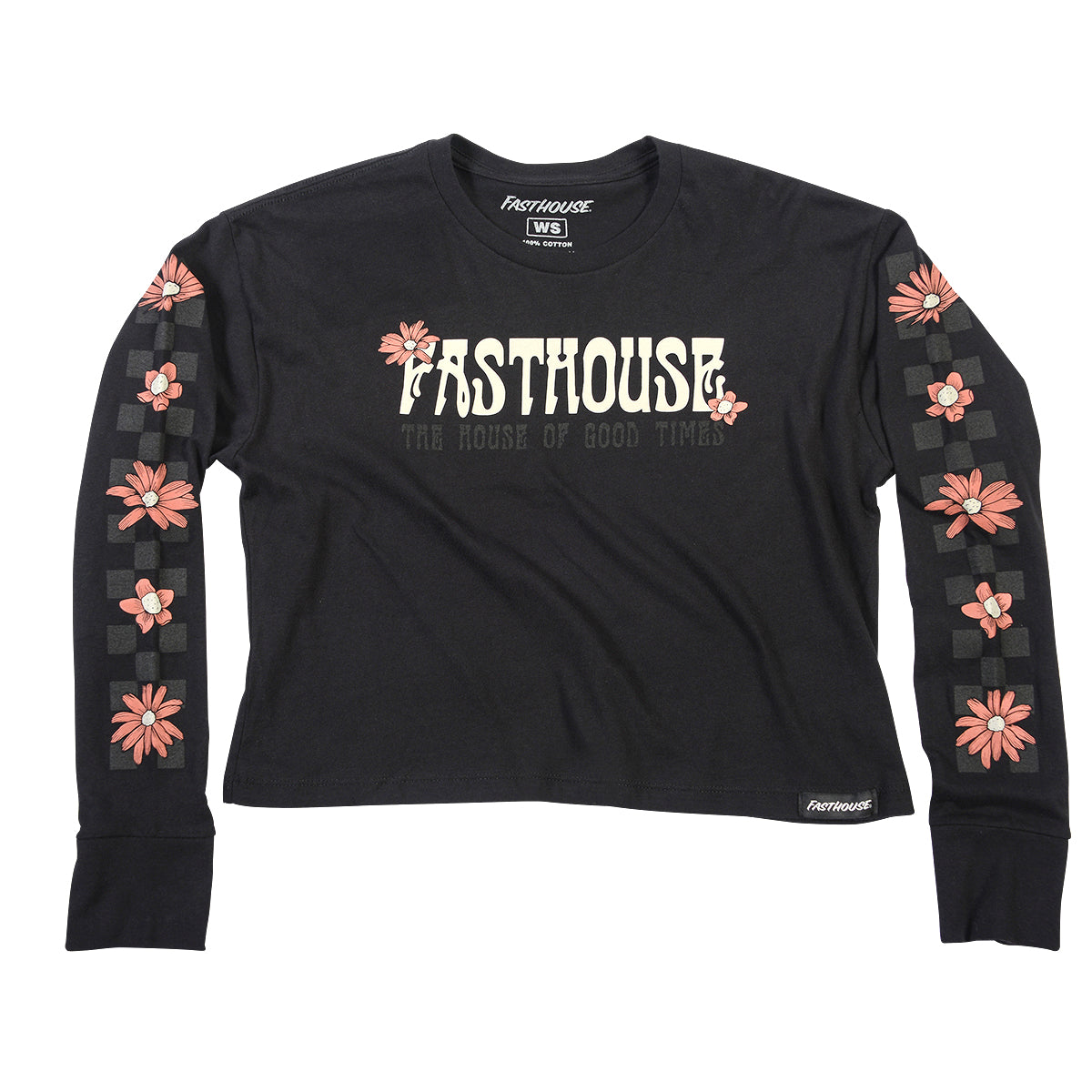 Serene Long Sleeve Women's Crop Tee - Black