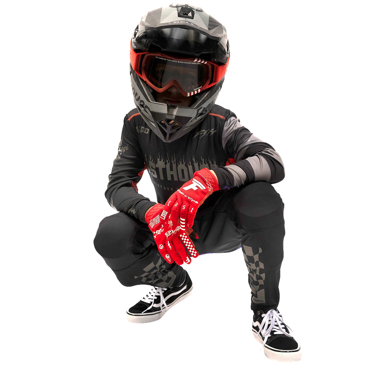 Burn Free Speed Style Youth Glove - Red