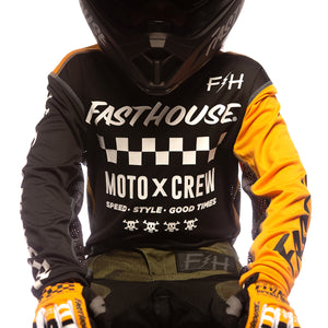 Grindhouse Alpha Youth Jersey - Black/Amber