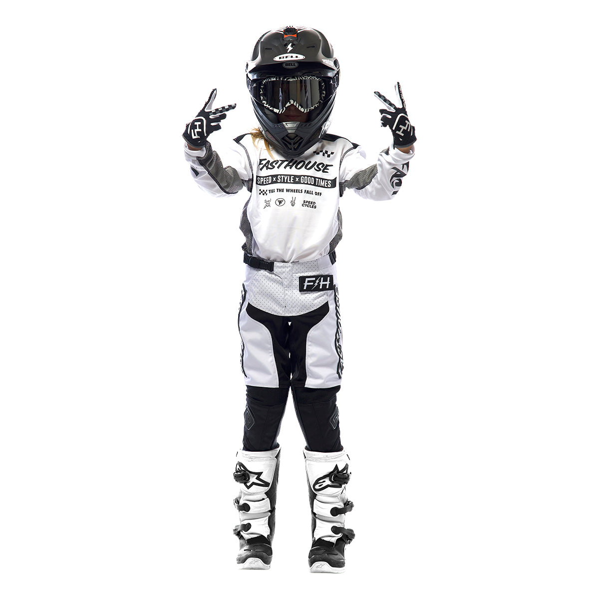 Grindhouse Youth  Pant - White/Black