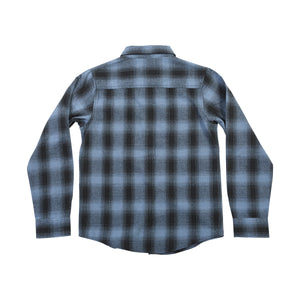 Saturday Night Special Youth Flannel - Dust Blue/Black