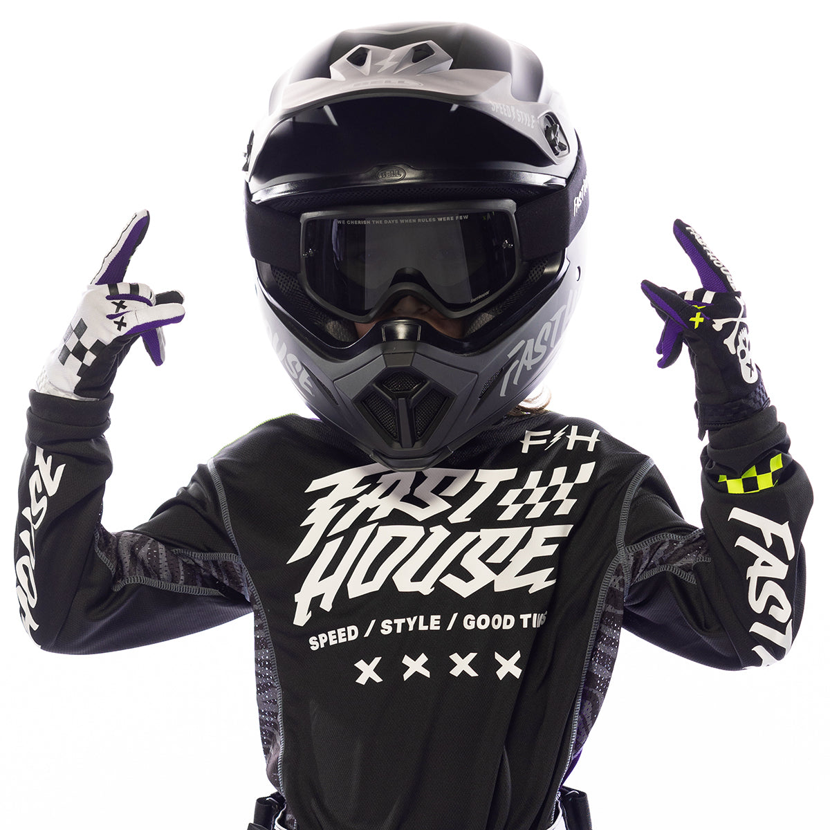 Speed Style Rufio Youth Glove - Black/White