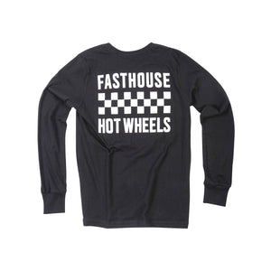 Stacked Hot Wheels Youth LS Tee - Black
