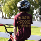 Stacked Hot Wheels Youth Tee - Maroon