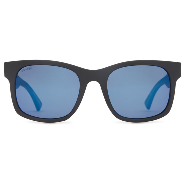 VonZipper Bayou Polarized Sunglasses - Black Satin/Blue Flash