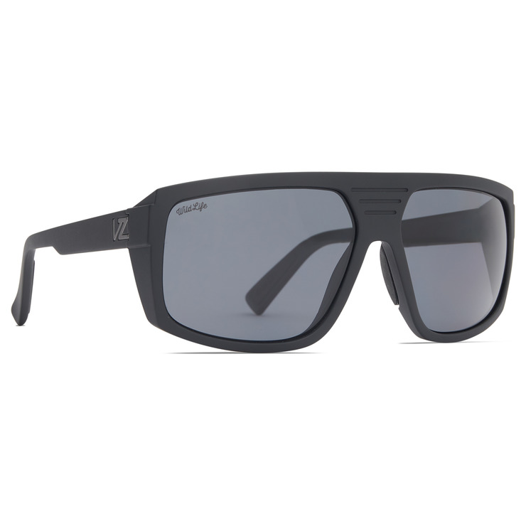 VonZipper Quazzi Polarized Sunglasses - Black Satin/Vintage Gray