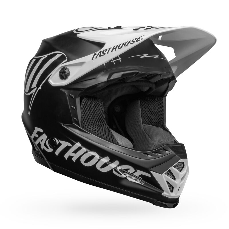 Bell Moto-9 MIPS Youth Helmet - Flying Colors Matte Black/White