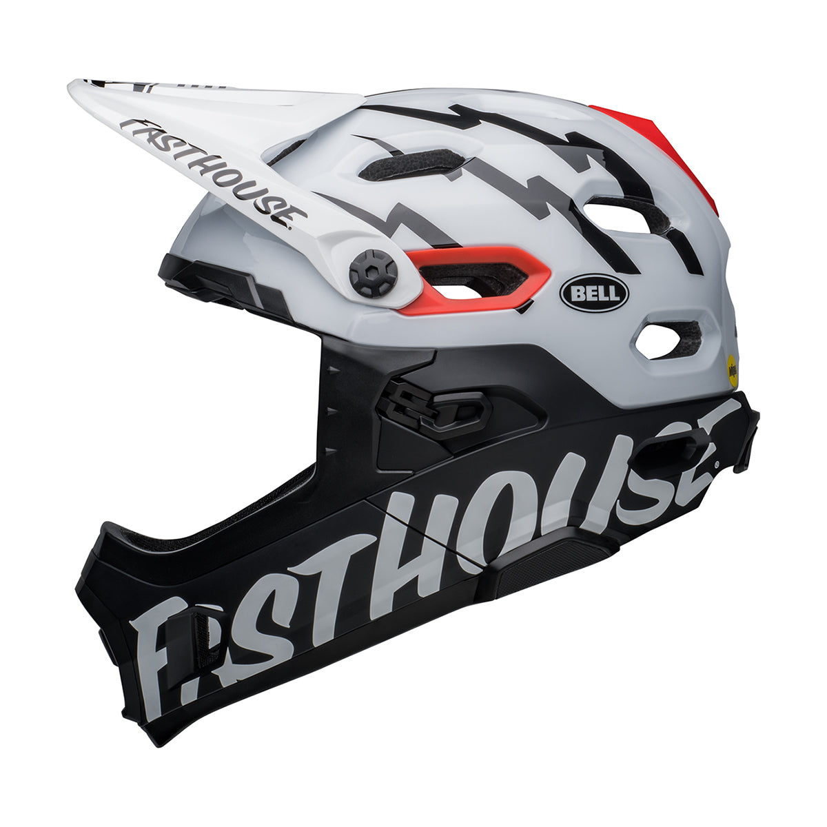 Bell Super DH Spherical MTB Helmet - Black/White