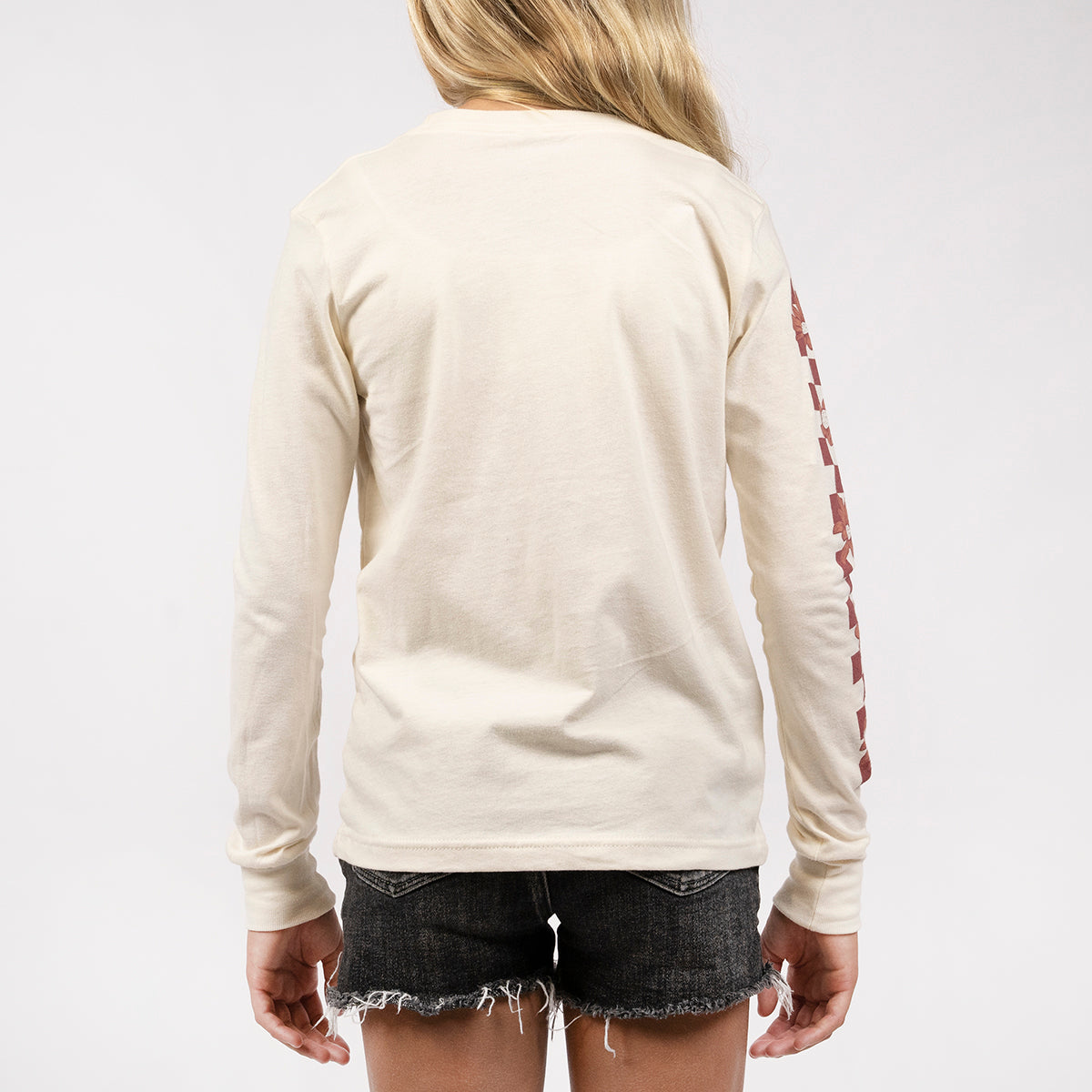 Serene Long Sleeve Girls Tee - Natural