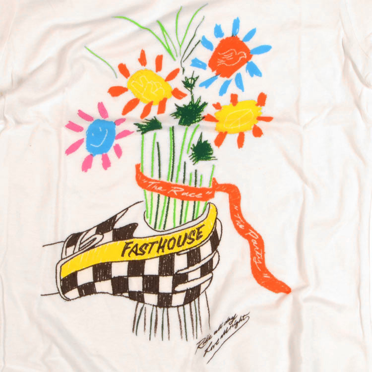Fasthouse - Checkered Flowers Womens Tee - White