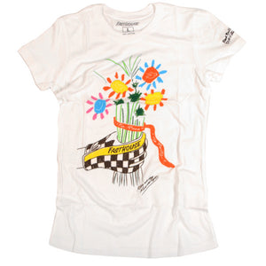 Fasthouse - Checkered Flowers Womens Tee - White
