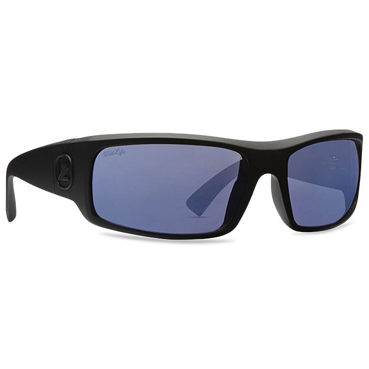 VonZipper Kickstand Polarized Sunglasses - Black Satin/Blue Flash