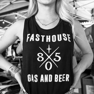 Fasthouse - 805 Gas & Beer Womens Muscle Tank - Black